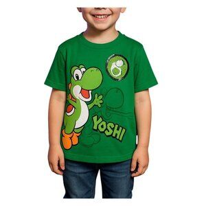 Super Mario Yoshi Kids Size Small 5/6 Shirt Flip Sequin Egg Graphic Nintendo